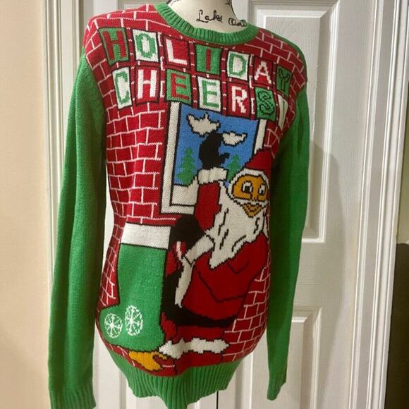 FOREVER 21 CHRISTMAS UGLY SWEATER MEN HOLIDAYS CHEERS ! Sz S kawaii Holidays - Picture 13 of 16